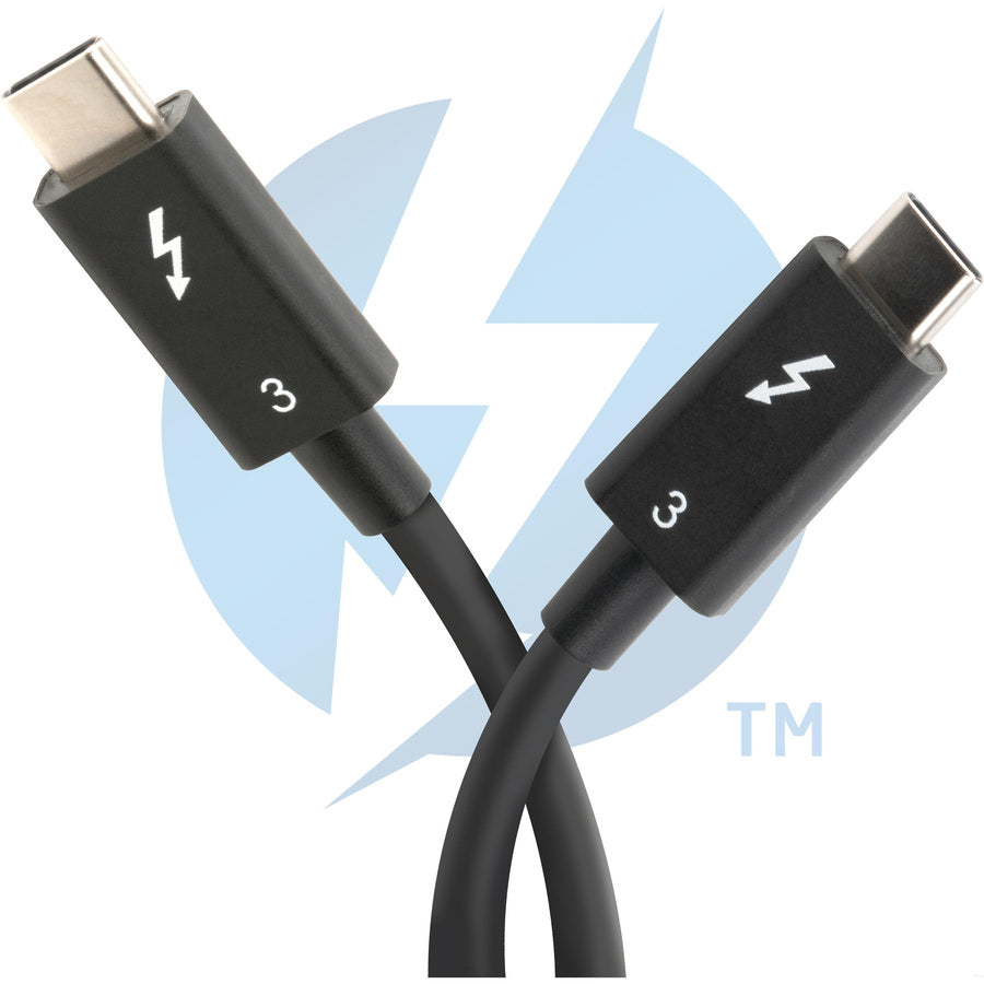 Plugable Thunderbolt 3 Cable 40Gbps Supports 100W (20V, 5A) Charging TBT3-40G80CM