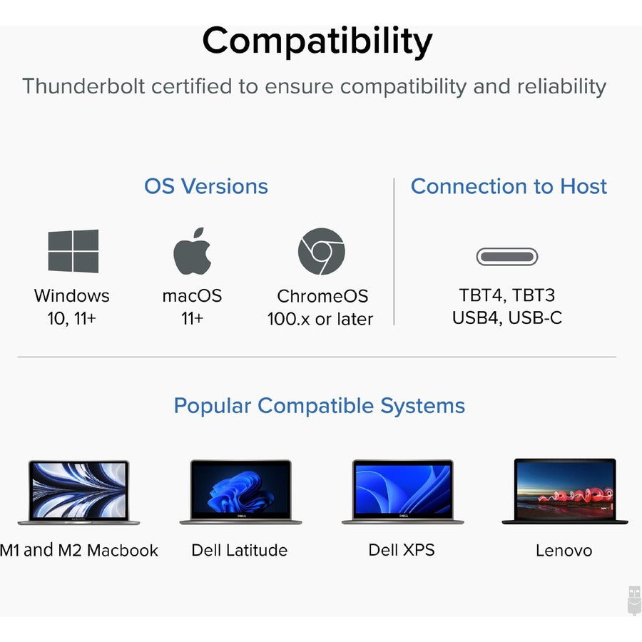 Plugable Thunderbolt 4 Cable with 240W Charging, Thunderbolt Certified, 3.3 Feet (1M),1x 8K Display, 40 Gbps TBT4-240W-1M