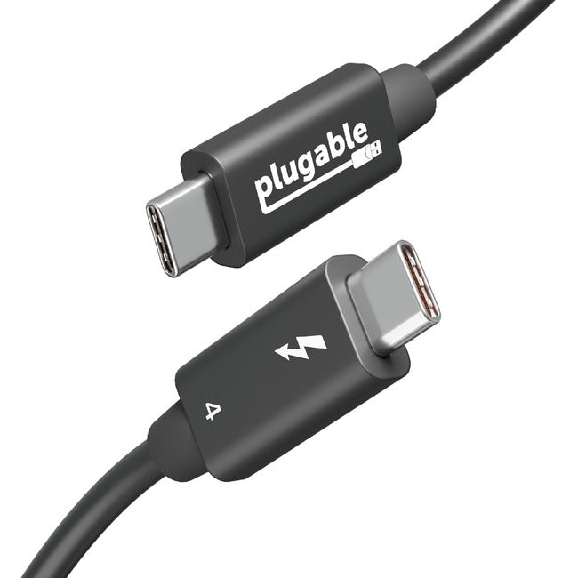 Plugable Thunderbolt 4 Cable with 240W Charging, Thunderbolt Certified, 3.3 Feet (1M),1x 8K Display, 40 Gbps TBT4-240W-1M
