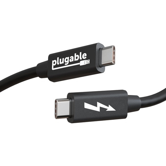 Plugable Windows Transfer Cable 6.6ft (2m), Thunderbolt 10Gbps, Bundled with Bravura Software for Windows PC to PC Migration - Unlimited Uses. Works between Thunderbolt 3 / 4, USB4 PCs TBT-TRAN