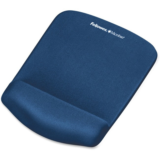 Plushtouch Mouse Pad Wrist Rest W/ Foamfusion-Blue