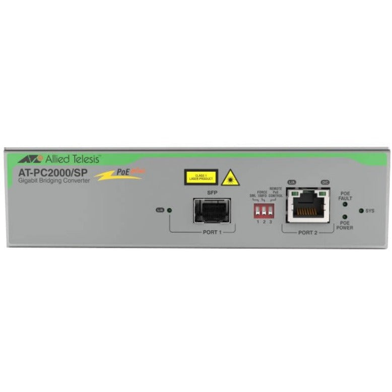 PoE+ Media Converter - Allied Telesis AT-PC2000/SP-960 1GB SFP TAA Gigabit Ethernet | Tecisoft