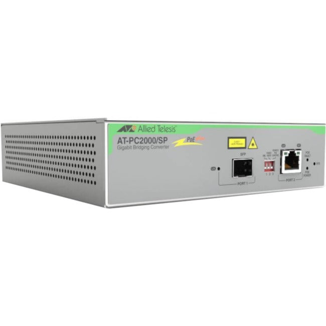 PoE+ Media Converter - Allied Telesis AT-PC2000/SP-960 1GB SFP TAA Gigabit Ethernet | Tecisoft