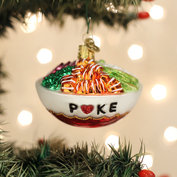 Poke Bowl Glass Ornament