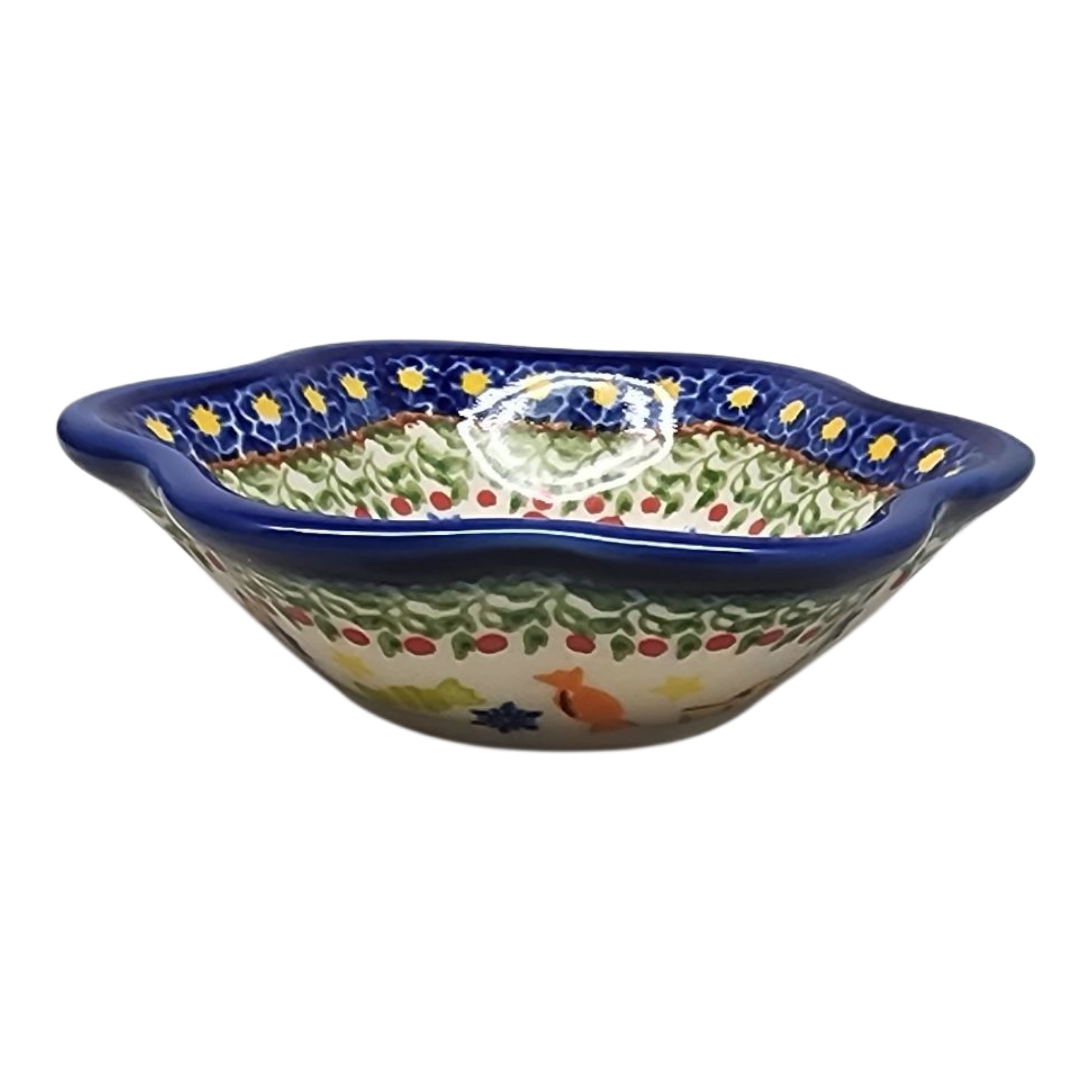 Polish Pottery Ruffled Bowl - Polish Pottery - Gingerbread Delight