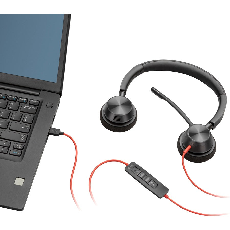 Poly Blackwire 3320 USB-C Headset - Stereo - USB Type C - Wired - 32 Ohm - 20 Hz - 20 kHz