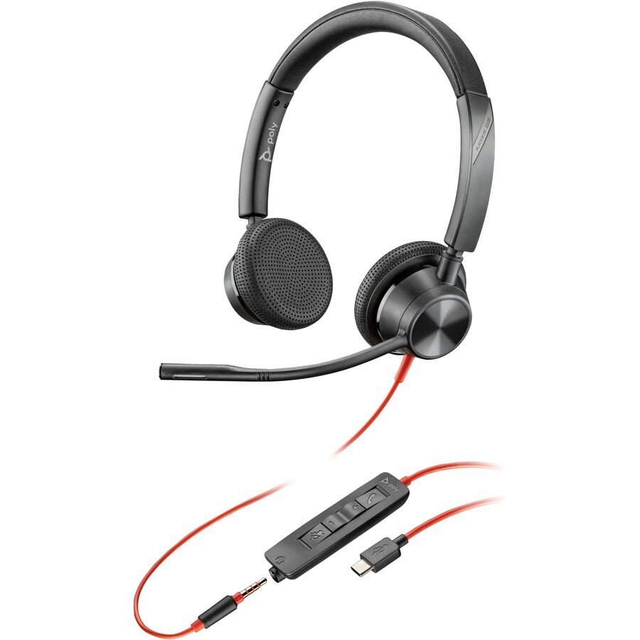 Poly Blackwire 3325 USB-C Headset TAA - Stereo - Mini-phone (3.5mm) USB Type C - Wired - 3