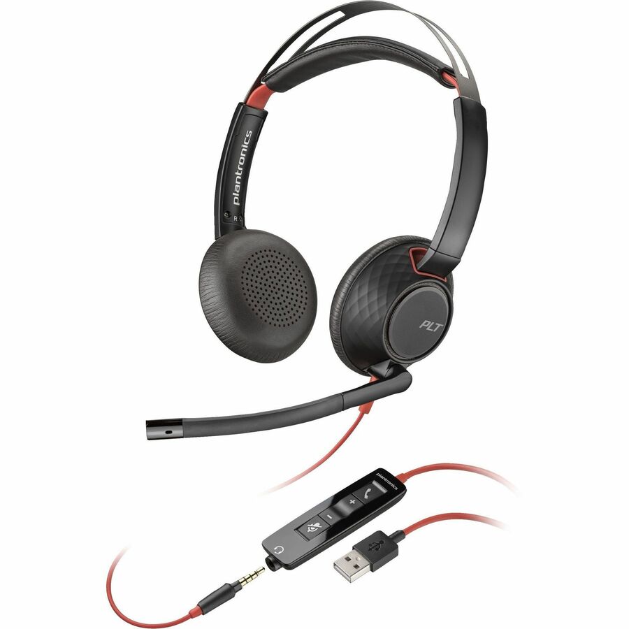 Poly Blackwire 5220 Headset - Stereo - USB Type C USB Mini-phone (3.5mm) - Wired - 32 Ohm