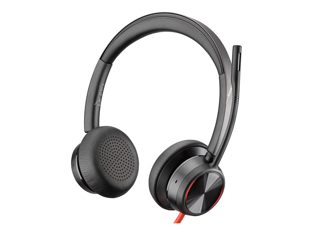 Poly Blackwire 8225-M - Blackwire 8200 series - headset - on-ear - wired - active noise canceling - USB-C - black - TAA Compliant 7E2K8AA#ABA