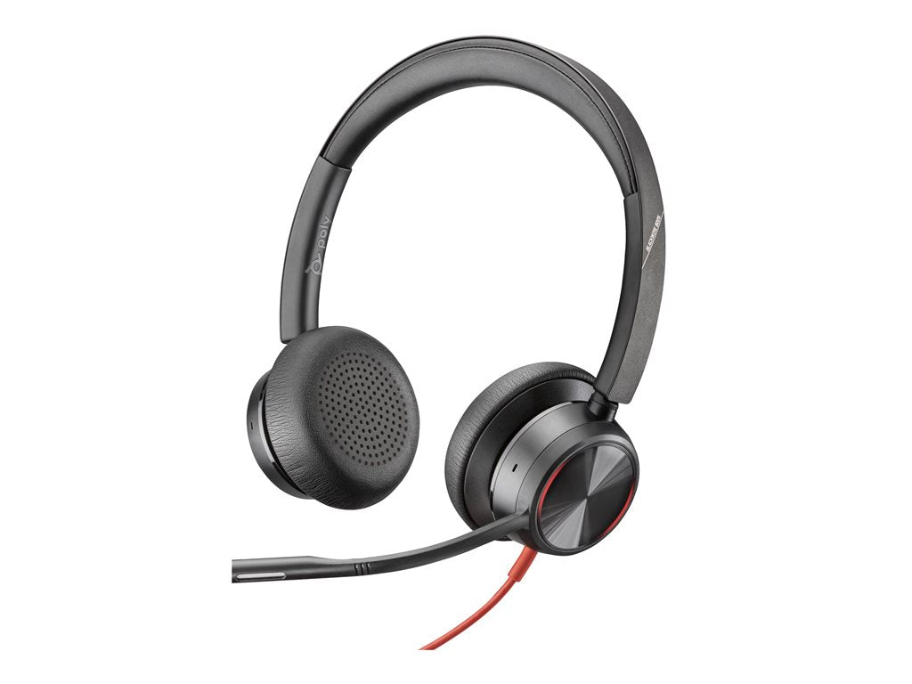 Poly Blackwire 8225-M - Blackwire 8200 series - headset - on-ear - wired - active noise canceling - USB-C - black - TAA Compliant 7E2K8AA#ABA