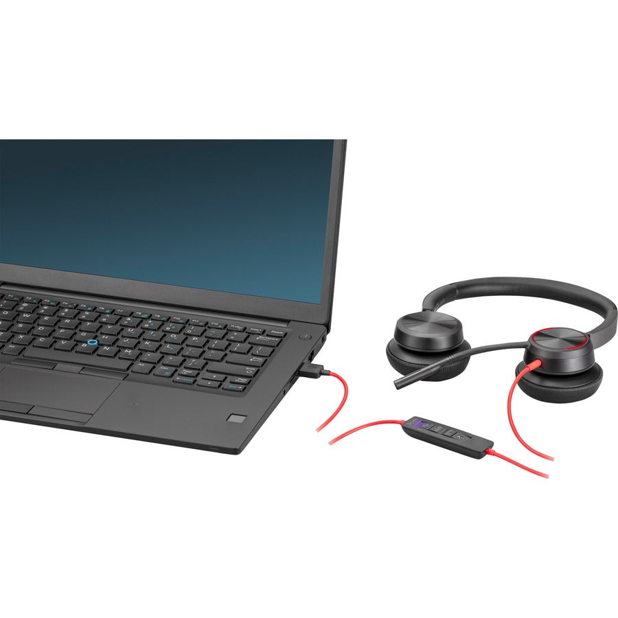 Poly Blackwire 8225-M Microsoft Teams Certified USB-A Headset - Stereo - Mini-phone