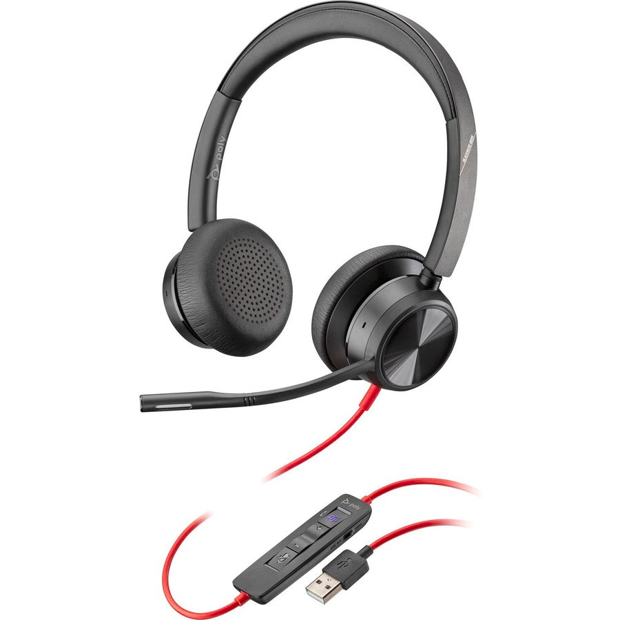 Poly Blackwire 8225-M Microsoft Teams Certified USB-A Headset - Stereo - Mini-phone