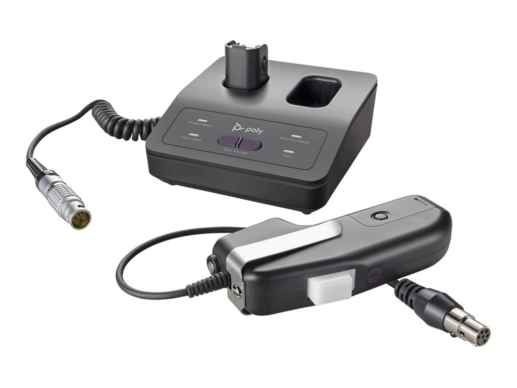 Poly CA22CD-DC - Cordless PTT (push-to-talk) headset adapter - DECT 6.0, 1920-1930 MHz, PJ-7 8K772AA#ABA