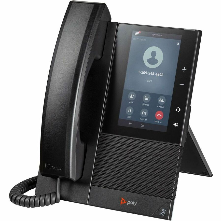Poly CCX 500 IP Phone - Corded - Corded/Cordless - Bluetooth - Black - VoIP - 2 x Network