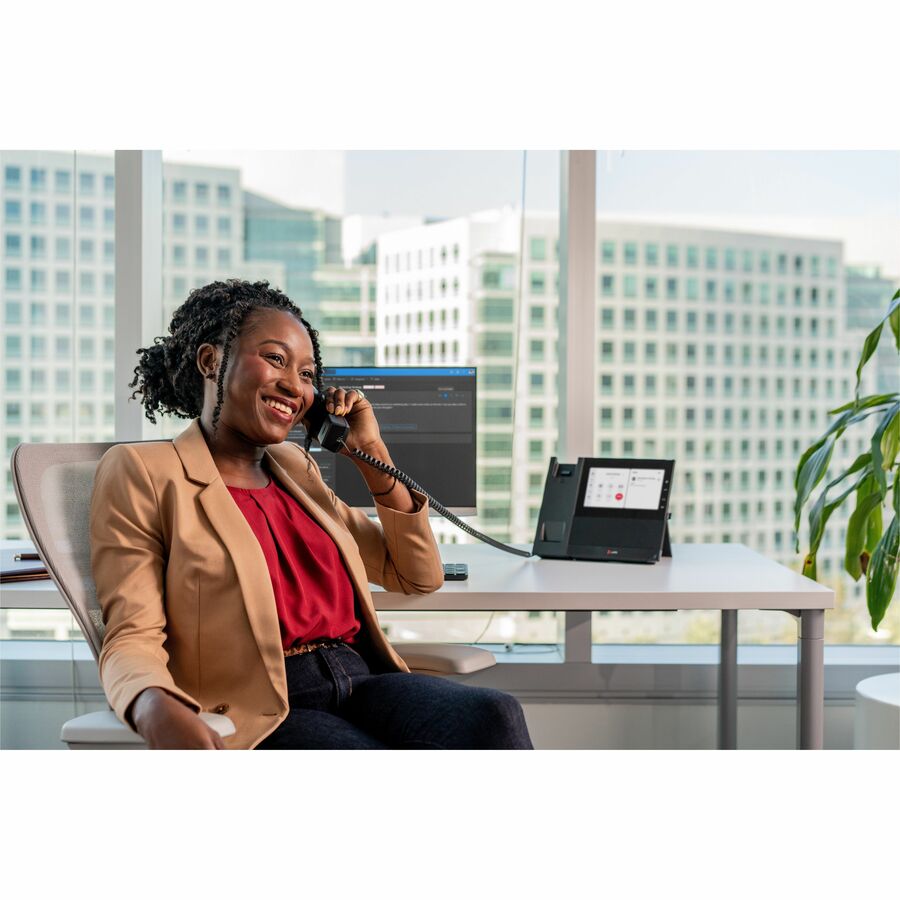 Poly CCX 600 IP Phone - Corded - Corded/Cordless - Wi-Fi Bluetooth - Black - VoIP - 2 x Ne