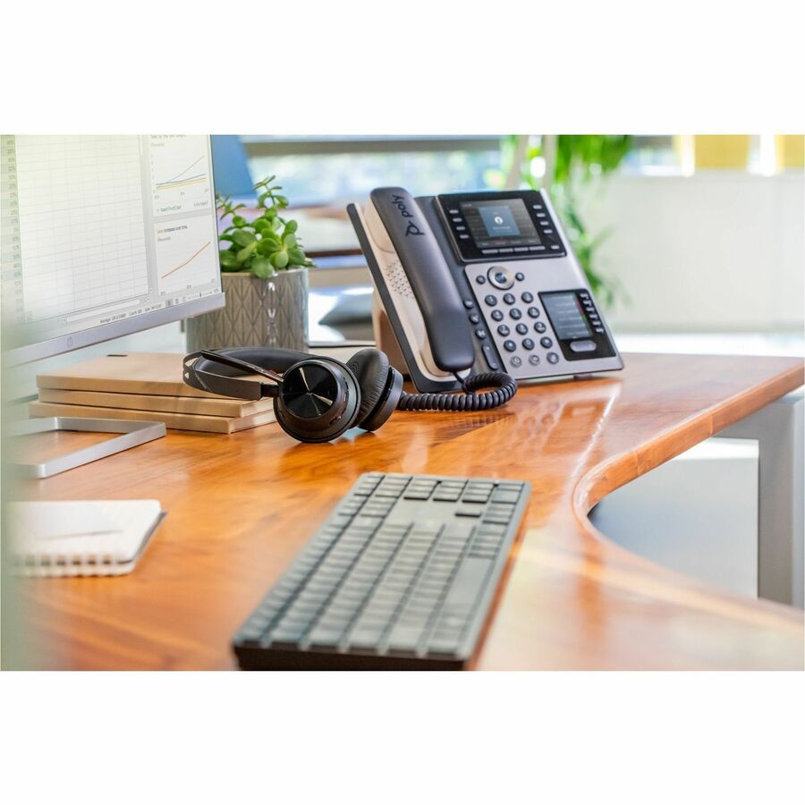 Poly E450 IP Phone - Corded - Corded - Desktop - Black - VoIP - 2 x Network (RJ-45) - PoE