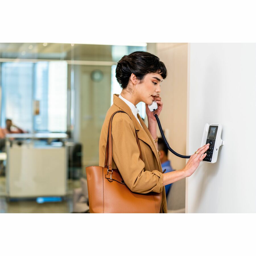 Poly Edge E100 IP Phone - Corded - Corded - Desktop, Wall Mountable - VoIP - 2 x Network
