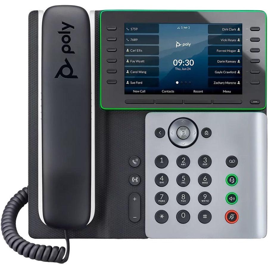 Poly Edge E550 IP Phone - Corded - Corded - NFC, Wi-Fi, Bluetooth - Desktop, Wall Mountable 2200-87050-025