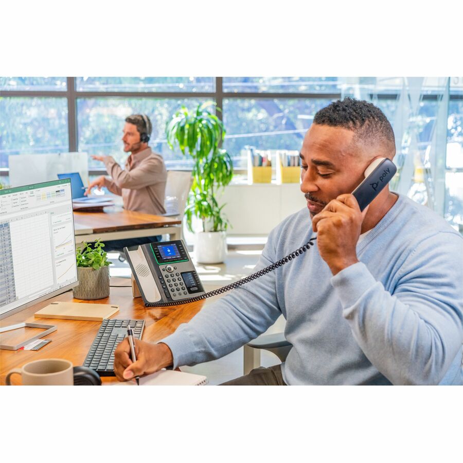 Poly Edge IP Phone - Corded - Corded - Desktop - 14 x Total Line - VoIP - 2 x Network