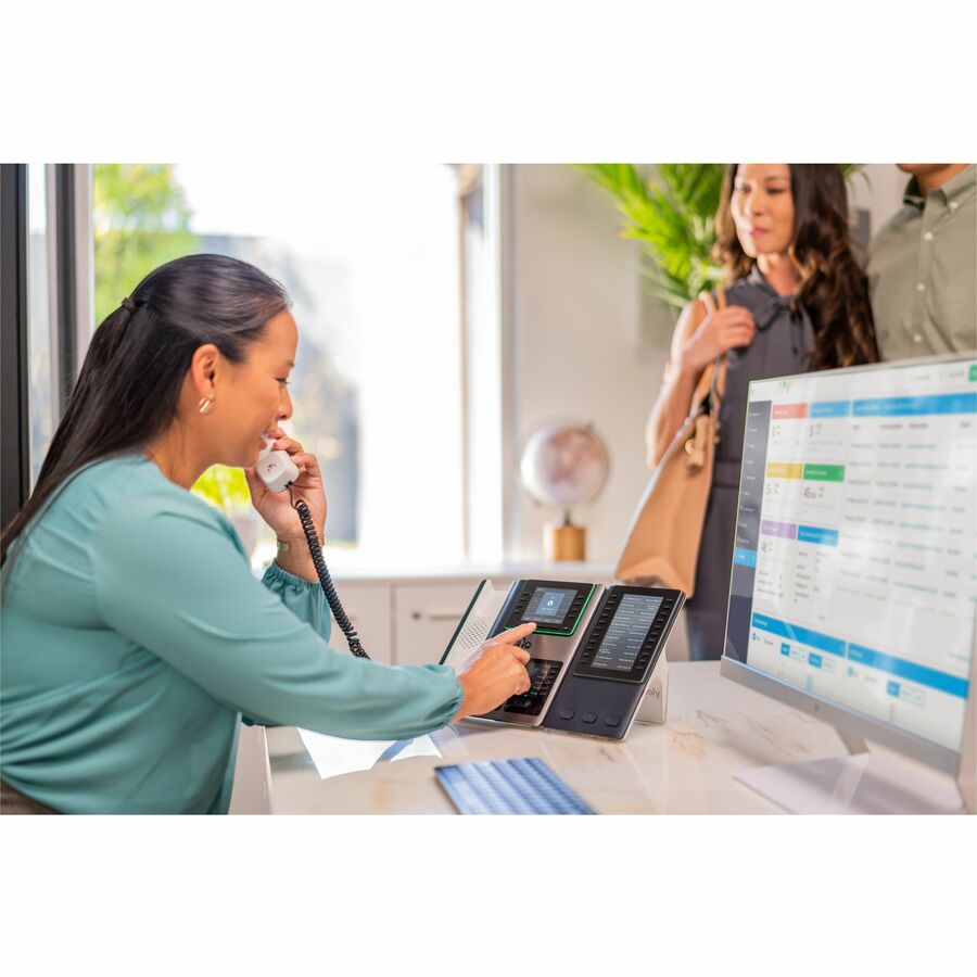 Poly Edge IP Phone - Corded - Corded - Desktop - 14 x Total Line - VoIP - 2 x Network