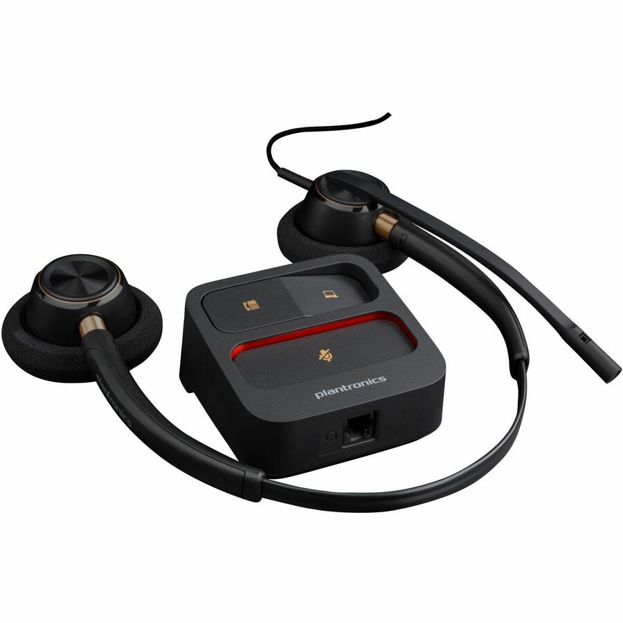 Poly EncorePro 520 with Quick Disconnect Binaural Headset TAA - Stereo - Mini-phone