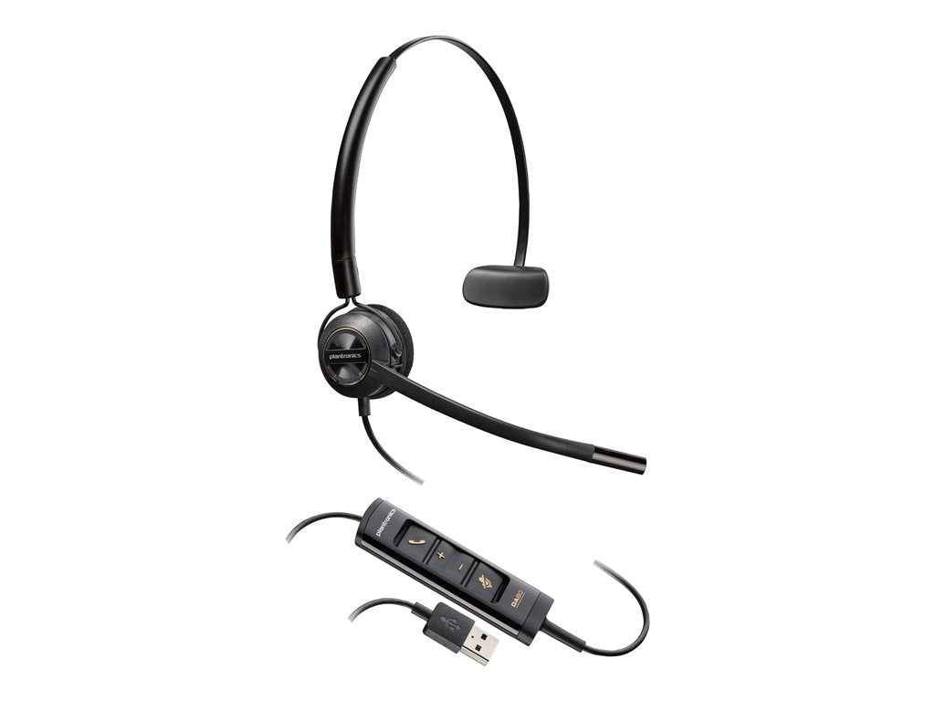 Poly EncorePro 545 - EncorePro 500 series - headset - on-ear - convertible - wired - USB-A - black - Certified for Skype for 783R4AA