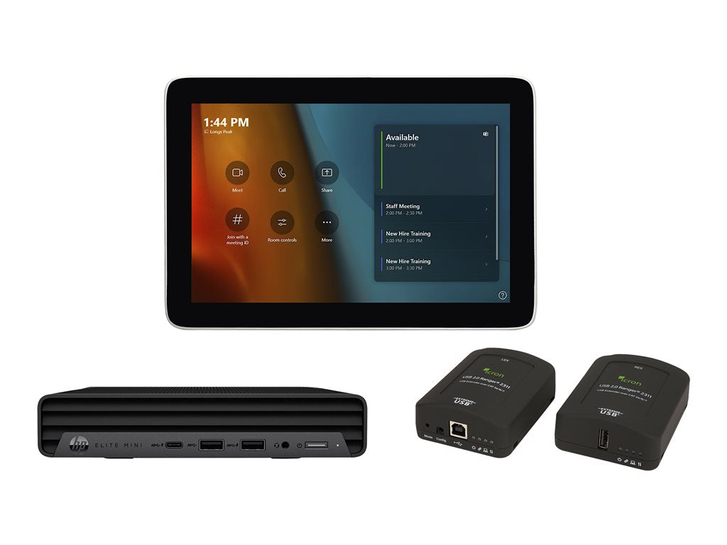 Poly - Microsoft Teams Rooms - Base Kit - video conferencing kit (HP Mini Conferencing PC, Poly GC8 touch controller, Cat5e Extender) 9J686AA