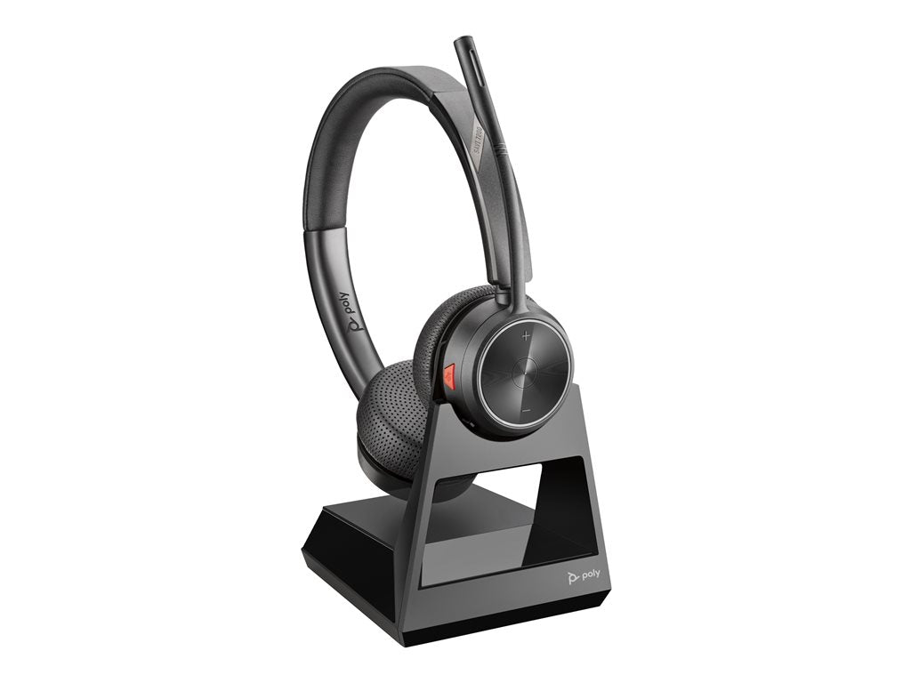 Poly Savi 7220 - Savi 7200 Series - headset - on-ear - DECT - wireless - black - TAA Compliant 7E2K2AA#ABA