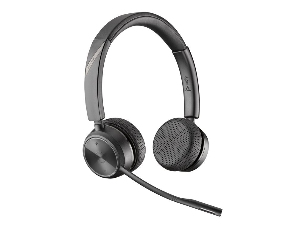 Poly Savi 7220 - Savi 7200 Series - headset - on-ear - DECT - wireless - black - TAA Compliant 7E2K2AA#ABA