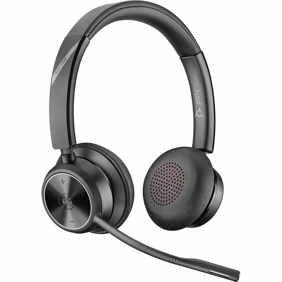 Poly Savi 7300 Office Headset - Stereo - Wireless - DECT 6.0 - 590 ft - 20 Hz - 20 kHz -