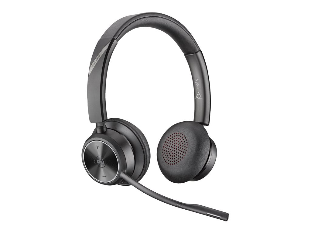 Poly Savi 7320 UC - Savi 7300 series - headset - on-ear - DECT - wireless - USB-A via DECT adapter - black 8L549AA#ABA