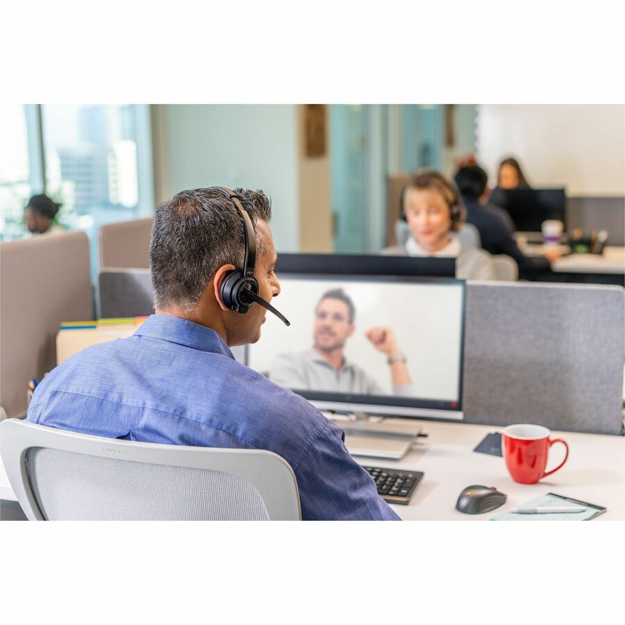 Poly Savi 8200 Office 8210 Headset - Mono - Wireless - Bluetooth/DECT 6.0 - 449.5 ft - 32