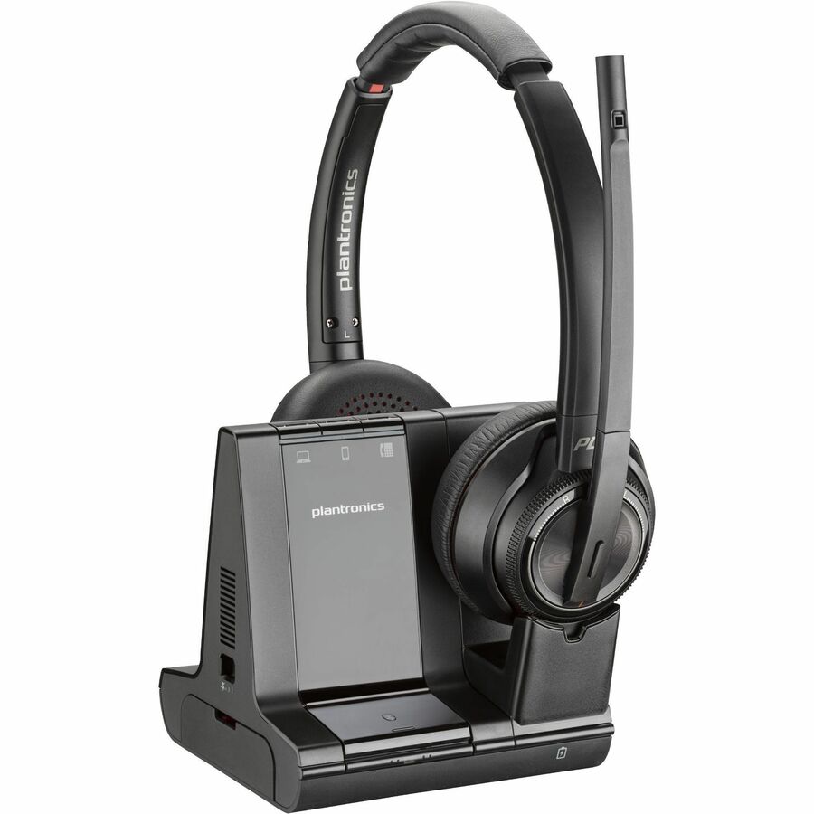 Poly Savi 8200 Office 8220 Headset - Stereo - Wireless - Bluetooth/DECT 6.0 - 449.5 ft -