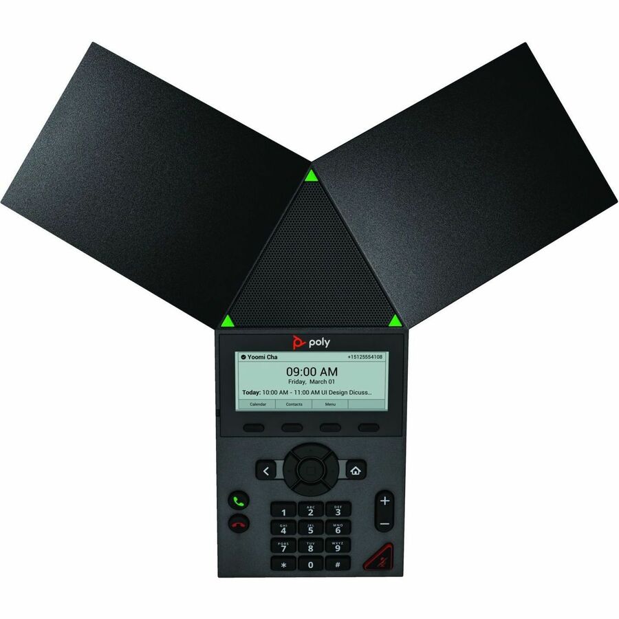 Poly Trio 8300 IP Conference Station - Corded - Wi-Fi, Bluetooth - Black - VoIP - 1 x