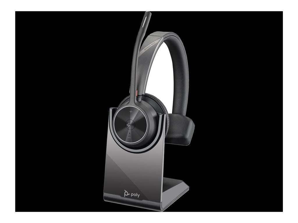 Poly Voyager 4310-M - Voyager 4300 series - headset - on-ear - Bluetooth - wireless, wired - USB-C - black - Zoom Certified, 7E2L9AA#ABA