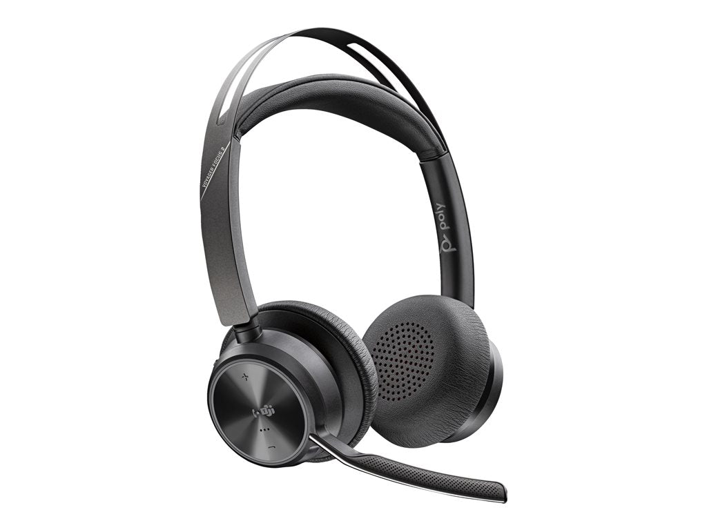Poly Voyager Focus 2 - Headset - on-ear - Bluetooth - wireless - active noise canceling - USB-C via Bluetooth adapter - black 9T9J4AA#AC3