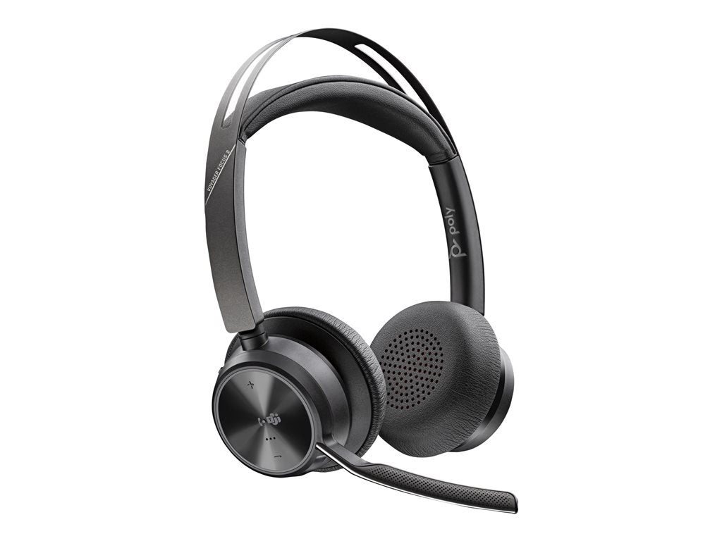 Poly Voyager Focus 2 - Headset - on-ear - Bluetooth - wireless - active noise canceling - USB-C via Bluetooth adapter - black 9T9J6AA#AC3