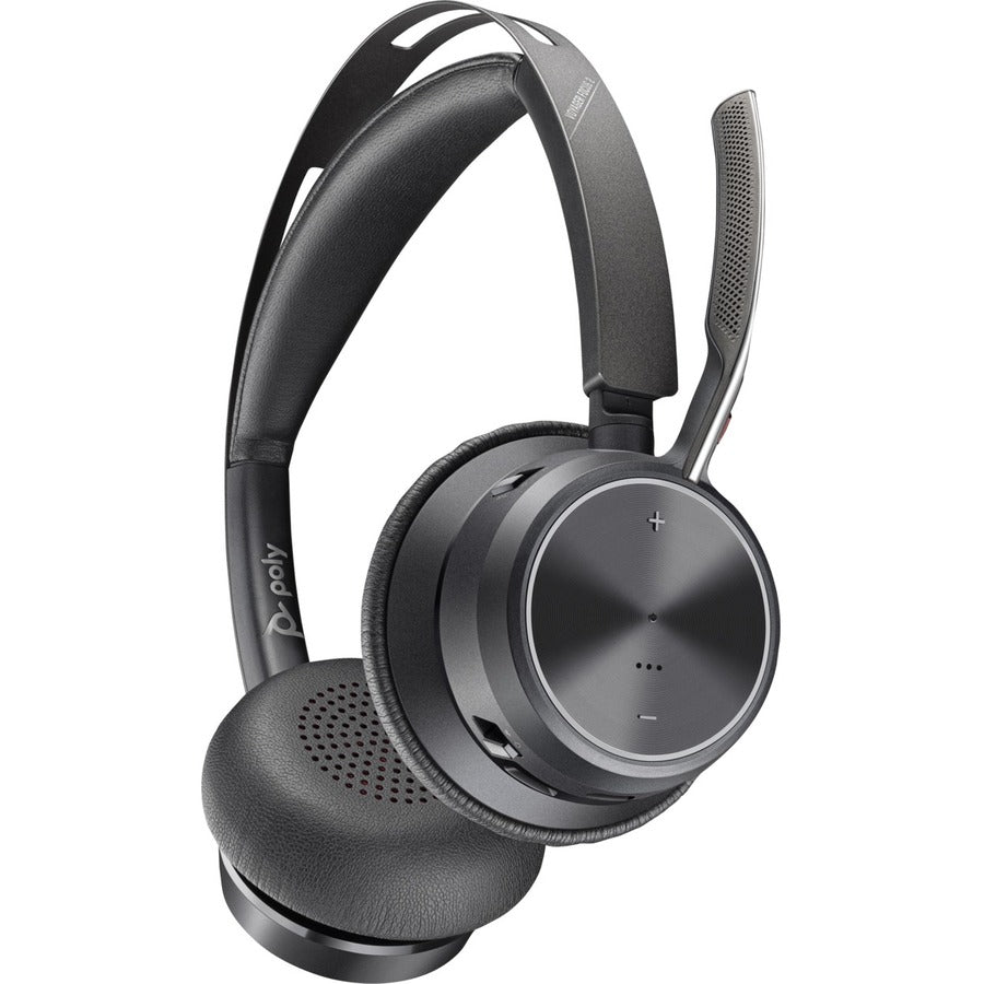 Poly Voyager Focus 2 USB-A Bluetooth Stereo Headset - Siri, Google Assistant - Stereo -