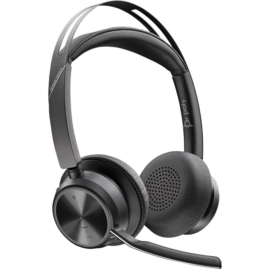 Poly Voyager Focus 2 USB-A Bluetooth Stereo Headset - Siri, Google Assistant - Stereo -