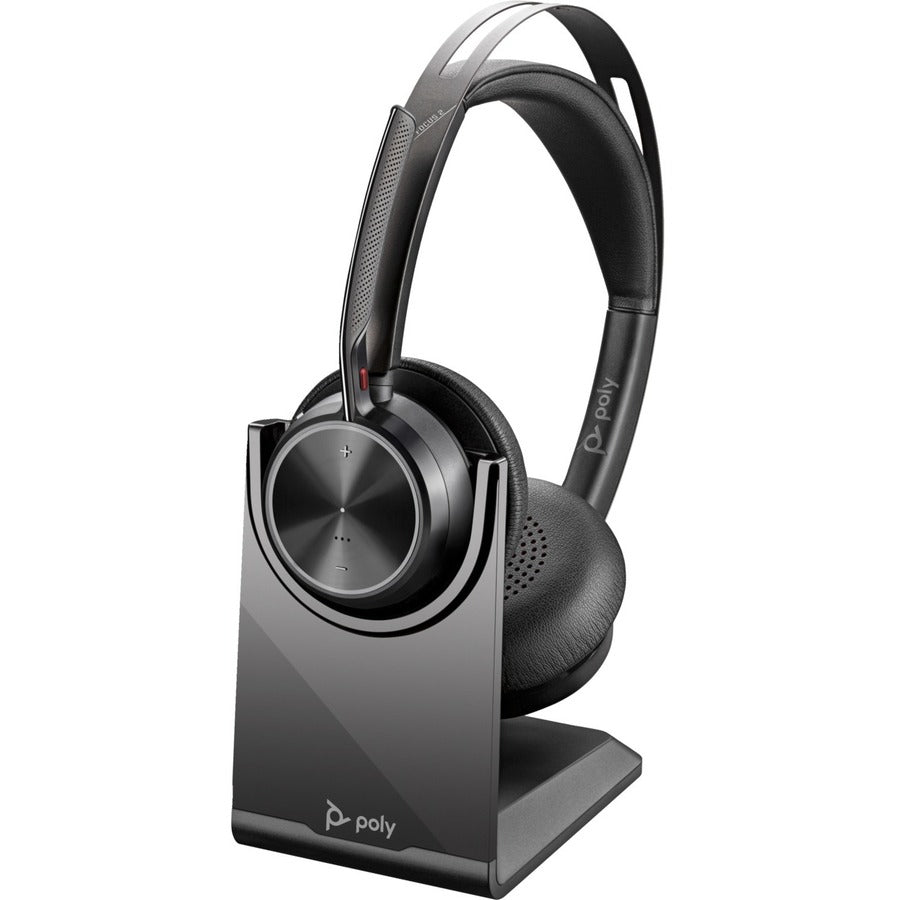 Poly Voyager Focus 2 USB-C with charge stand Headset - Siri, Google Assistant - Stereo -