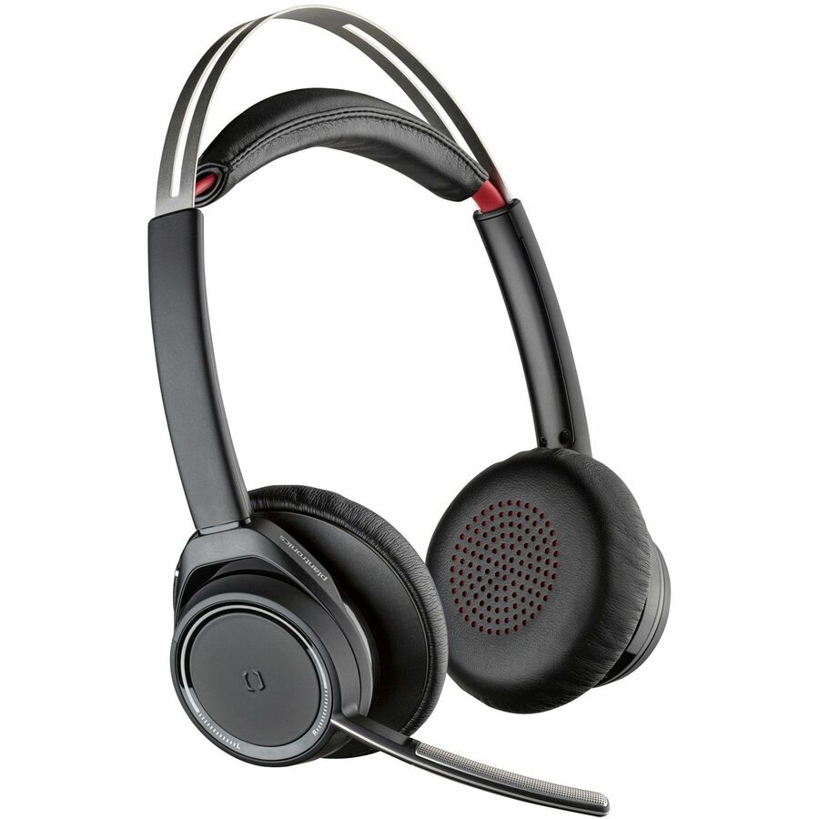 Poly Voyager Focus B825 USB-C Headset TAA - Google Assistant Siri - Stereo - Wireless - Bl