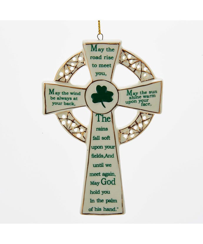 Porcelain Irish Cross Ornament