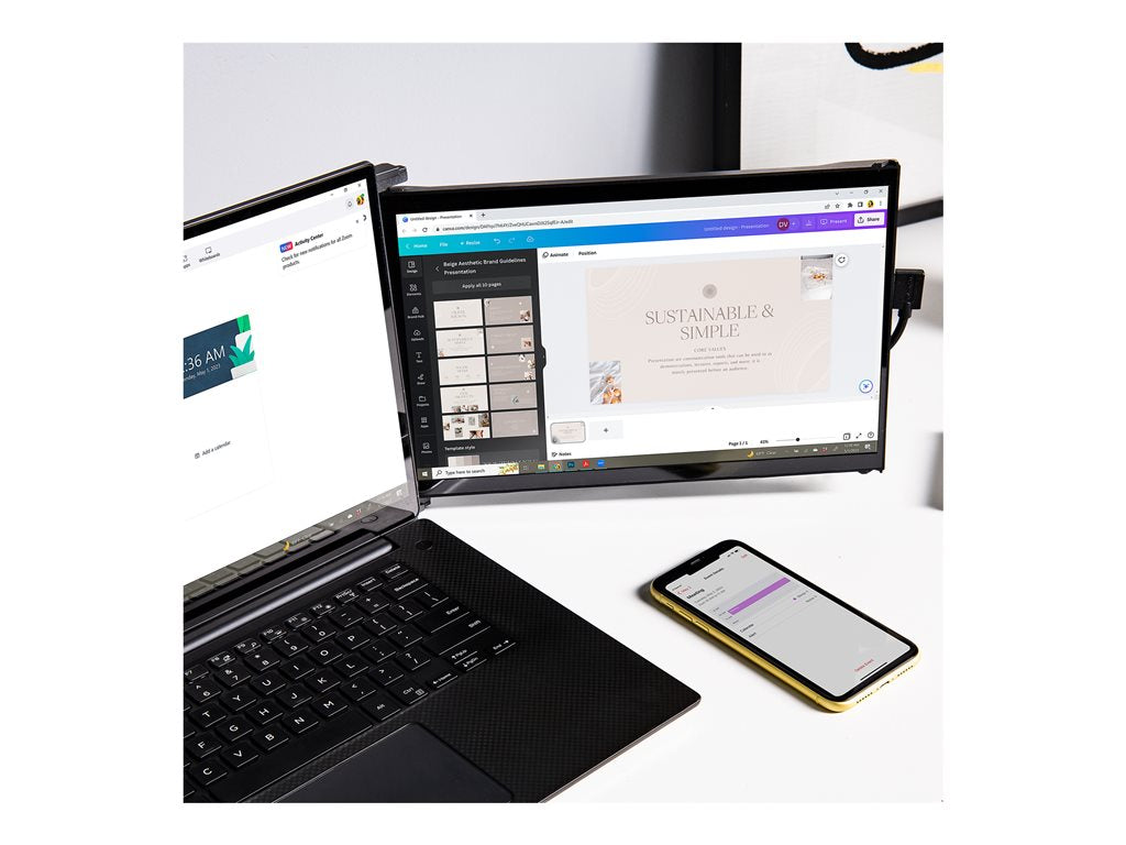 Portable Dual Screen Laptop Monitor - DUEX Max Mobile Display Extender | Tecisoft 101-1007P06