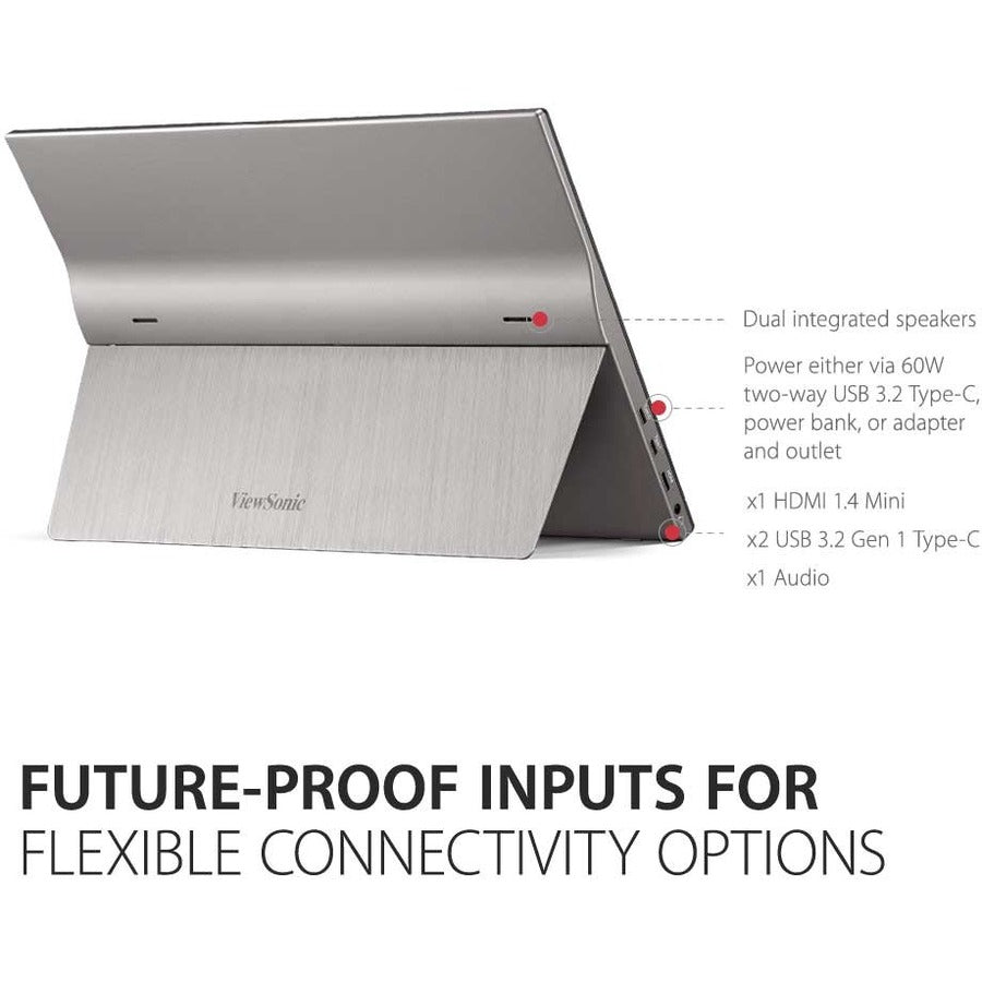 Portable Monitor 15.6 Inch - ViewSonic VG1655 FHD USB-C Display | TecISoft