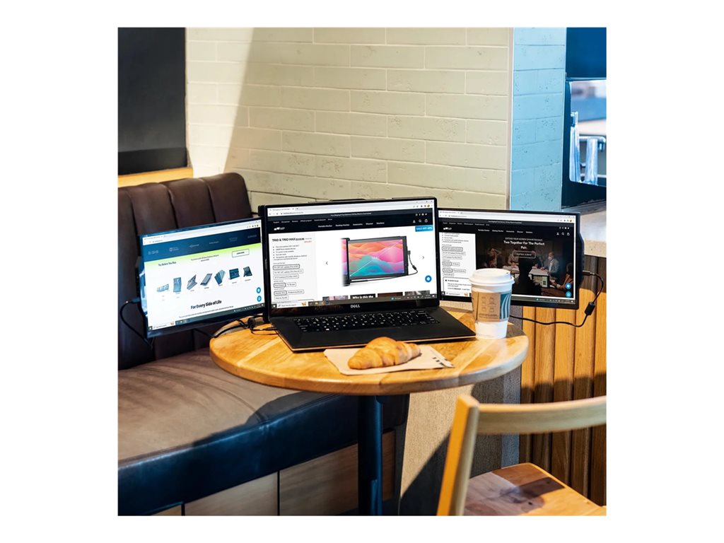 Portable Monitor - Triple Screen Laptop Extender | Mobile Pixels 101-1003P04