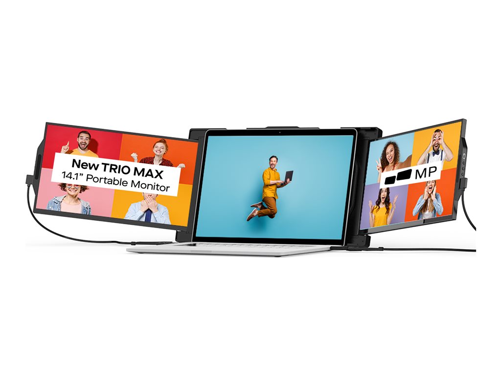 Portable Monitor - Triple Screen Laptop Extender | Mobile Pixels 101-1003P04