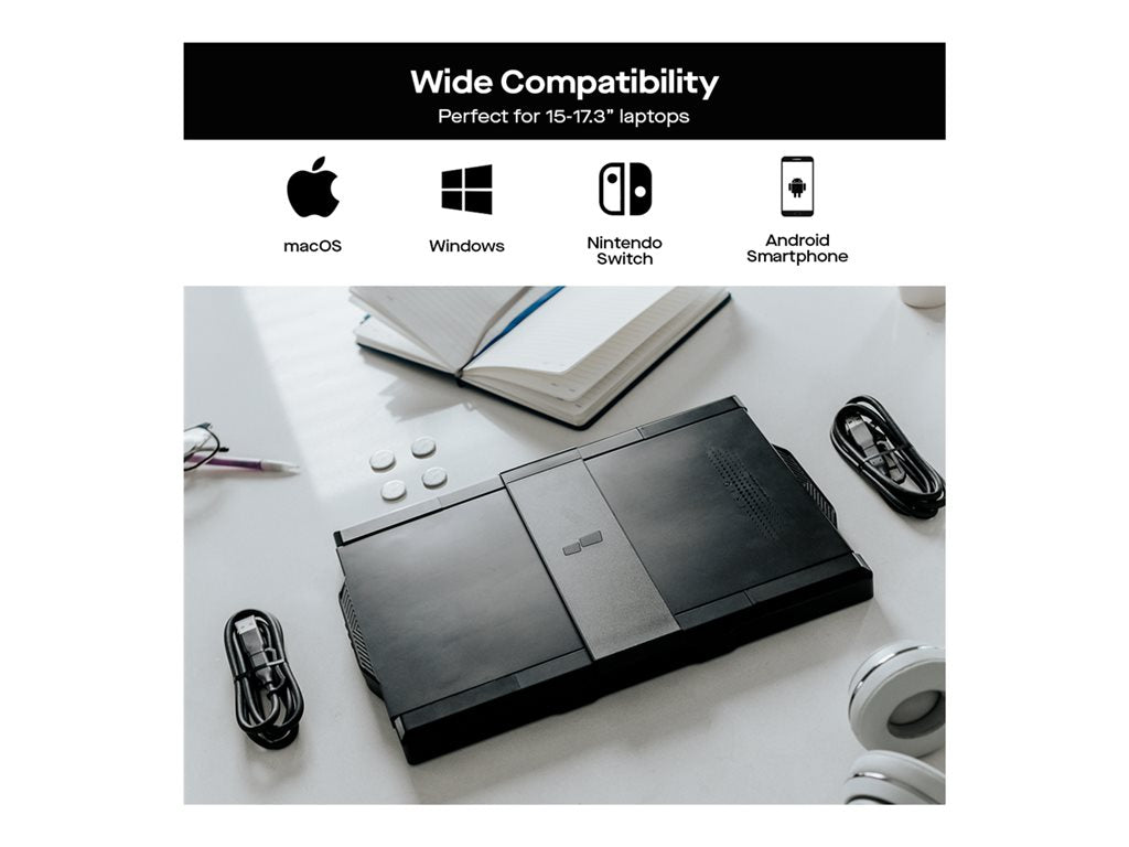 Portable Monitor - Triple Screen Laptop Extender | Mobile Pixels 101-1003P04