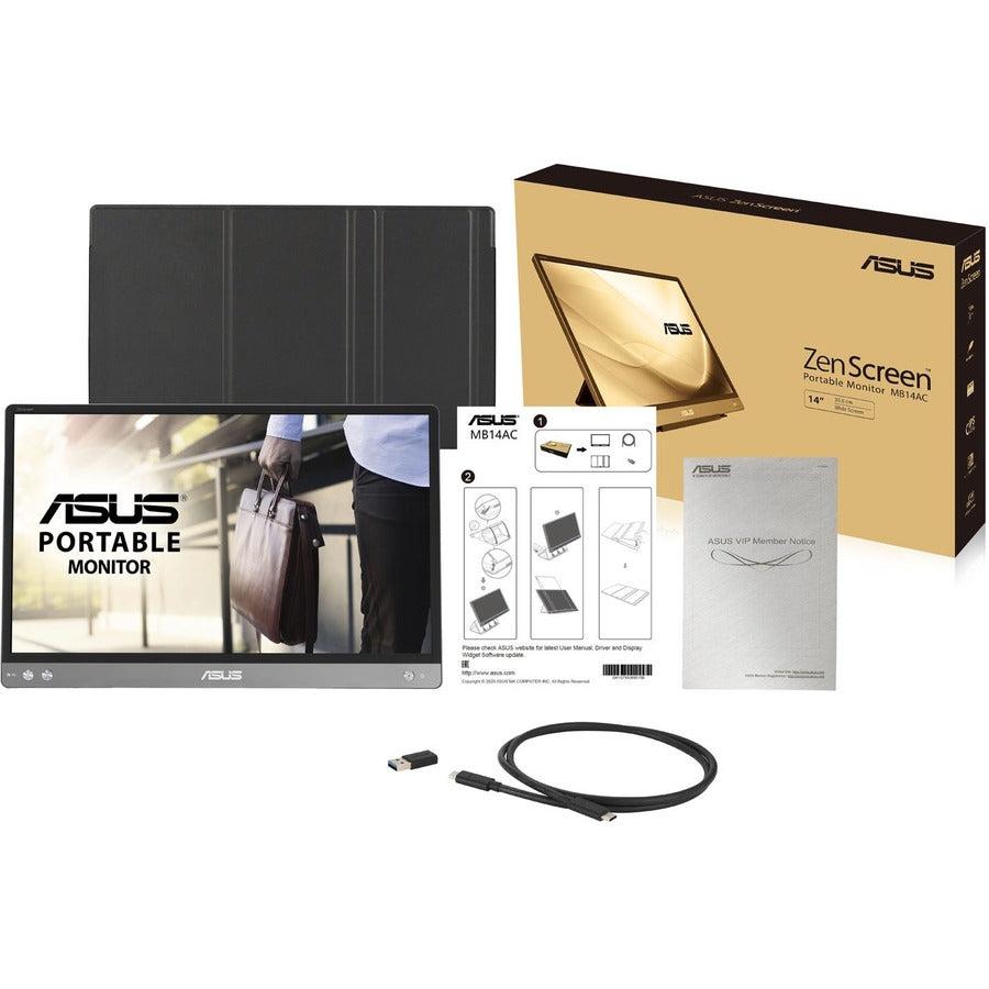 Portable Monitor USB-C - ASUS ZenScreen MB14AC 14 inch IPS Full HD Mobile Display | TecISoft