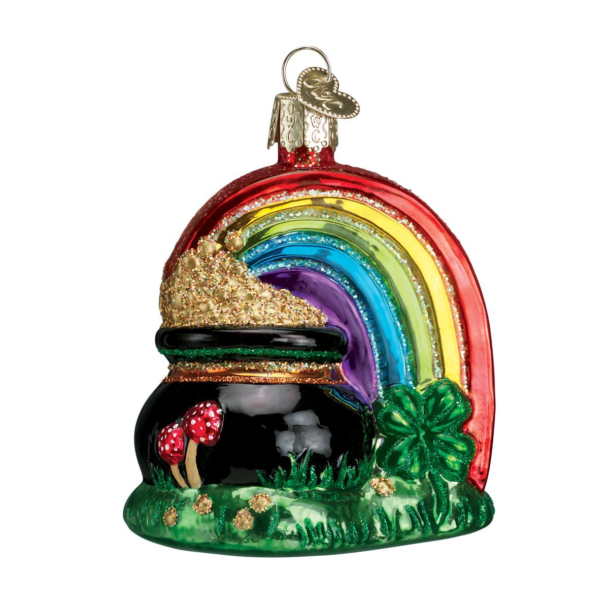 Pot Of Gold Glass Ornament