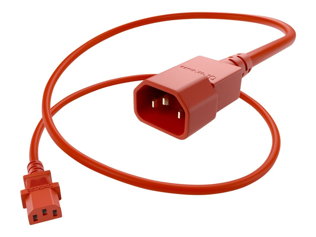 Power Cord C13-C14 Svt 250V 10Amp Red Jacket 9 Feet